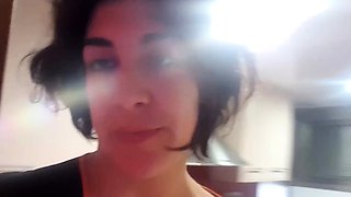 Blonde amateur MILF sucks and jerks for facial
