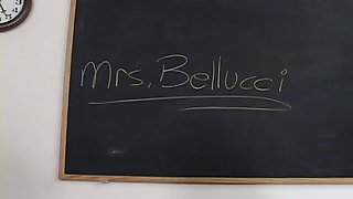 Brunette teacher seduced by black cock
