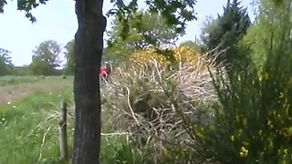 Blonde Ass Fucked On The Lawn By Group Of People
