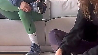 Big, Sweaty Female Foot Wrestling