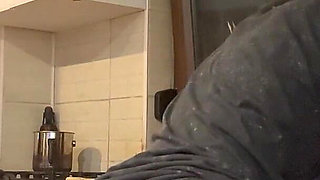 Farting in the Kitchen in Thongs