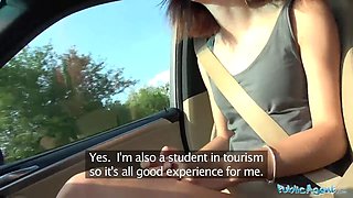 Public agent hitchhiking college girl fucks giant boner