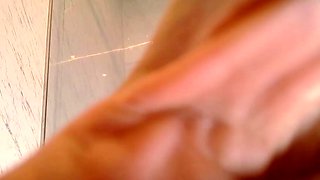 Shaved pussy blonde Tasha Reign with big boobs goes solo