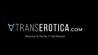 TRANSEROTICA Submissive TS Echo Swallows Load after Blowjob