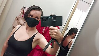 Milf hairy pussy, hairy ass, big tits, big nipples. Hot mom tries on clothes, pussy, big tits, big nipples