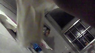 Spied Chinese girl in uniform shower