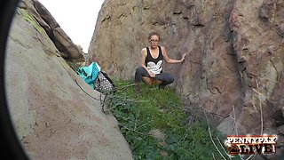 Penny Pax Busted Outdoors Tresspassing Gives BJ!