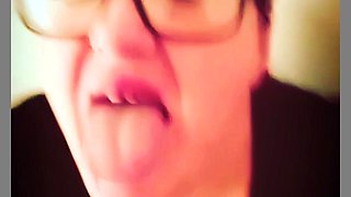 Nasty BBW Eating Mick Stabbers Snot Out of Syringe