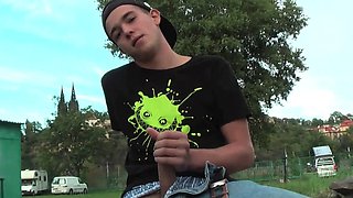 Teen boy with huge hard dick by EastBoys