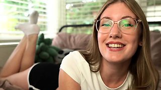 Webcam Teen masturbates and pretends you came in her mouth