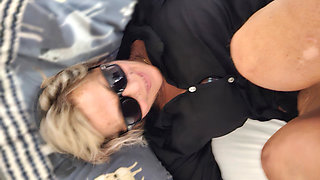 Woman licked & fucked roughly. with her sunglasses on