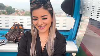 I Fuck and Suck Cock Outdoors to My Stepbrother's Best Friend While We Ride the Cable Car in My City! Naty Delgado & Brian Evans