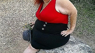 Sexy Nurse Vicki Walks in Park Flashing and Teasing You