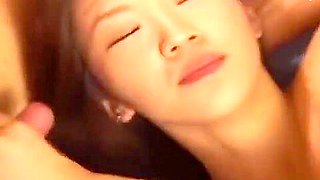 Asian bitch gets fucked in a sweet foursome