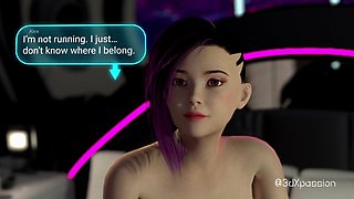 Welcome to Nexus 3. Cyberpunk Fuck with Busty Hottie in Neon Dreams VR Private Room