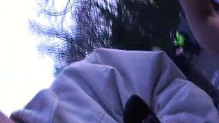 Teen brunette toys pussy and sucks dick in bath