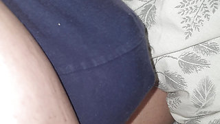Married Step Mom almost caught with hand into step son pants touching his cock