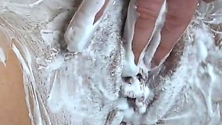 Shaving a Hairy 18yo Tight Pussy Close up!