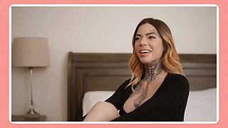 Inked seductress Chantal Danielle gets pounded stupid by Brad Newman's hung dong