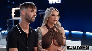 WIFEY Gorgeous Tattooed Blonde Hotwife Kaci Kennedy Rides BBC While Hubby Films: Porn