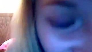 Alluring blonde hottie gets naked on amateur webcam
