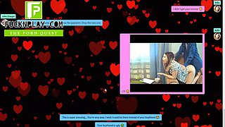Tricky man seduce coquettish 18yo girl MILF in the chat