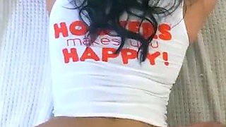 Blonde Czech amateur babe fucks outdoor POV
