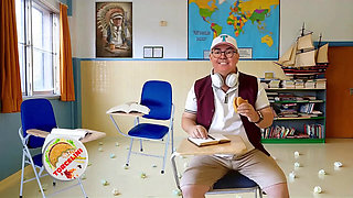 Torcelini and the Maid. Smashing Dishes and Stripping for Tips. a Maid Breaks Dishes. Full Video