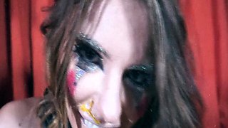 Blonde tight pussy babe solo toy fun in glamour masturbation