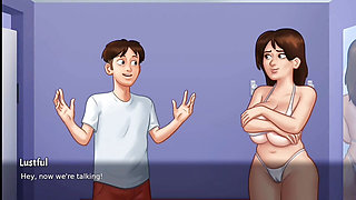 Stepmom and stepson Caught Having Sex by Stepsister - Summertime Saga Part 12