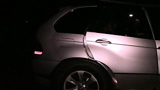 A woman who likes to be fucked in the car
