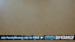 He doesn't visit enough, so now he has to fuck his cheater stepmom's Big Ass until they both sperm