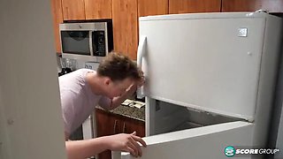 MILF Mallory Knight Gives Step-Son a Hot Blowjob & Hard Fuck in the Bathroom