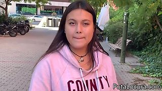 An innocent Latina teen fucks for money
