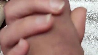 185 Dick Flash - the Student Pull Out Cock in Front of His Teacher in the Sauna and She Helps Cum
