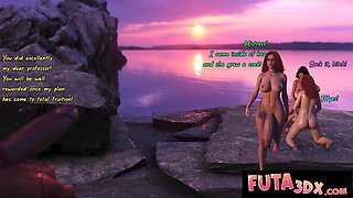 Story-heavy futa fuck scene with lots of salad tossing and cock worship