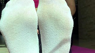 Teen slut foot fetish cock rub