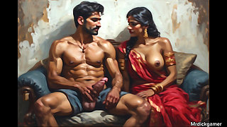 Indian boy fucks his cute stepsister and cums on her boobs