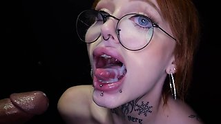 Sona Bella and Riley Moon in hot blowjob and facial action