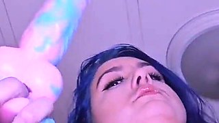 POV: Restrained, Gagged, and Hole Stretched with a Knotted Dildo