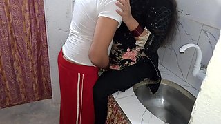 Step Son Fuck Stepmom in the Kitchen