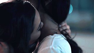 Sensual lesbian lovers pussylick and fingering in couple