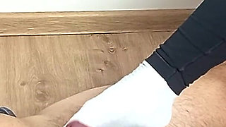 Balls Tied to a Pipe by My Old Pantyhose!