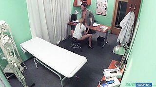 Awesome blonde with round ass Any Little rammed on the table