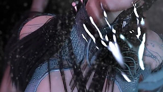 3D Cute Cosplay Babe Wearing Sexy Dress Got Fucked by Big Dildo