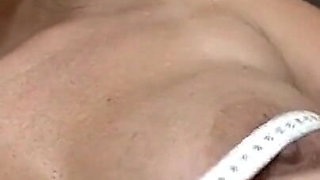 Seductive Babe Lady Ves Teases With Her Preggo Belly And Strips Naked To Measure Herself