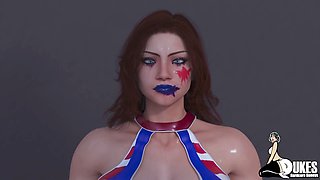 Disrespectful wrestler with a big booty gets put in her place by her new trainer