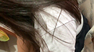 Showing Her Ass and Riding My Cock