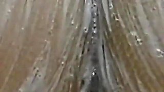 Wasshing my big bubble butt at shower in the bathroom