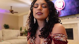 Desi Beauty Sizzles in Wild Brunette Heat